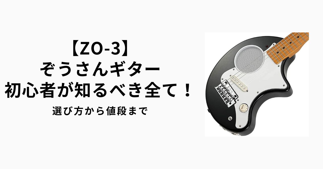 ZO-3】ぞうさんギター初心者が知るべき全て！選び方から値段まで 